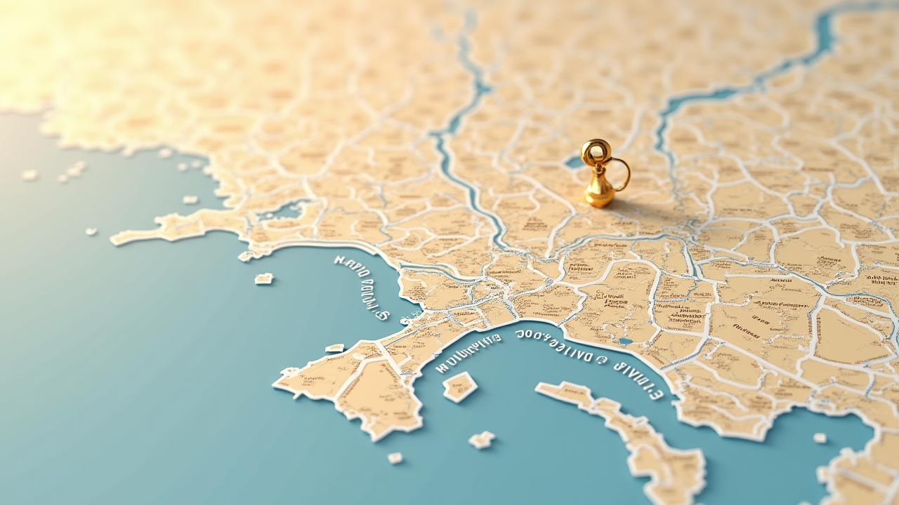 Carte de localisation des bureaux de Sable Doré à Nice, France