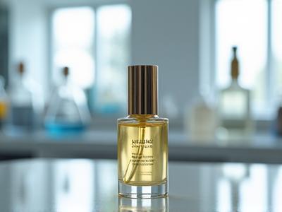 Flacon de soin personnalisé avec le nom du client dans un laboratoire moderne